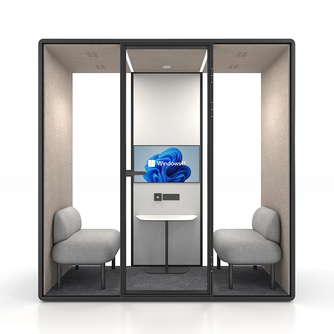 Synergy Soundproof Quad/4 Person Eco Pod/Booth